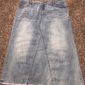 Women's Classic Light Blue Denim Skirt